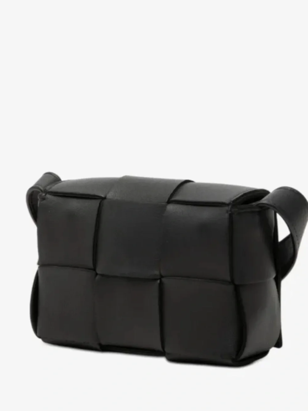 Bottega Veneta mini Nappa bag  Woven Leather Crossbody Bag - Black Bottega Venet